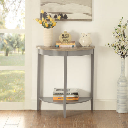ACME 90161 Justino Console Table, Gray Oak & Gray