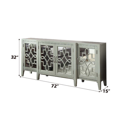 ACME 90190 Kacia Console Table, Antique Gray