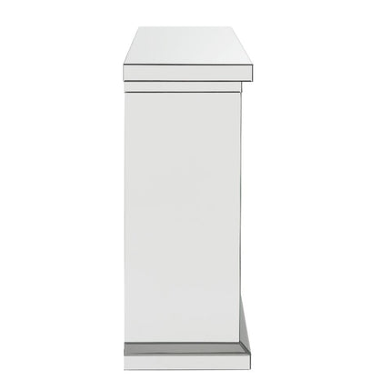 ACME 90204 Nysa Fireplace, Mirrored & Faux Crystals