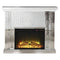 ACME 90204 Nysa Fireplace, Mirrored & Faux Crystals