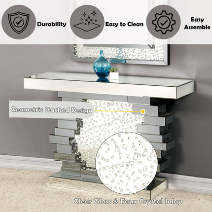 ACME 90232 Nysa Console Table, Mirrored (1Set/2Ctn)