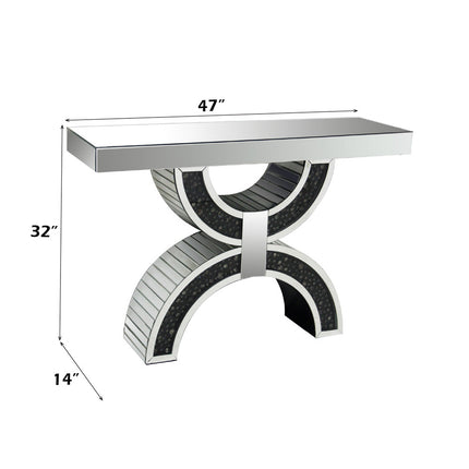 ACME 90248 Noor Console Table, Mirrored (1Set/2Ctn)