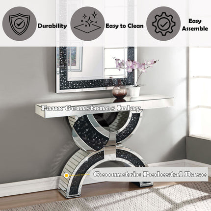 ACME 90248 Noor Console Table, Mirrored (1Set/2Ctn)