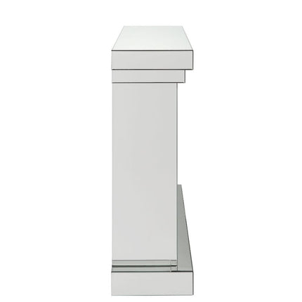 ACME 90272 Nysa Fireplace, Mirrored & Faux Crystals