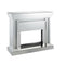 ACME 90272 Nysa Fireplace, Mirrored & Faux Crystals