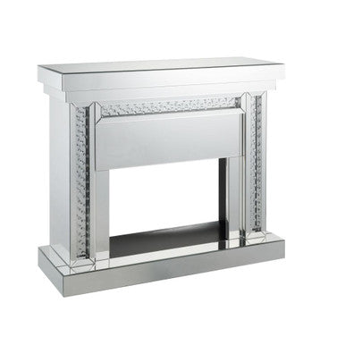 ACME 90272 Nysa Fireplace, Mirrored & Faux Crystals ACME Furniture