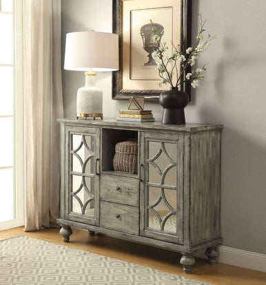 ACME 90282 Velika Console Table, Weathered Gray ACME Furniture
