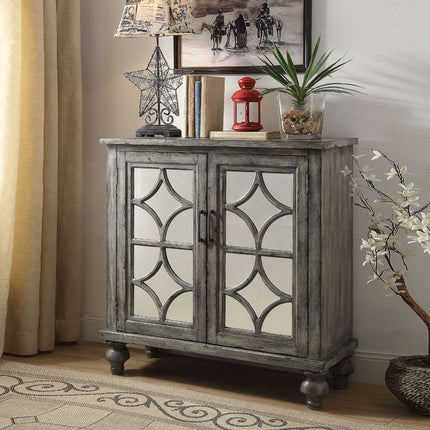 ACME 90284 Velika Console Table, Weathered Gray