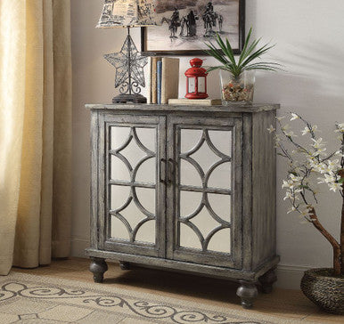 ACME 90284 Velika Console Table, Weathered Gray ACME Furniture