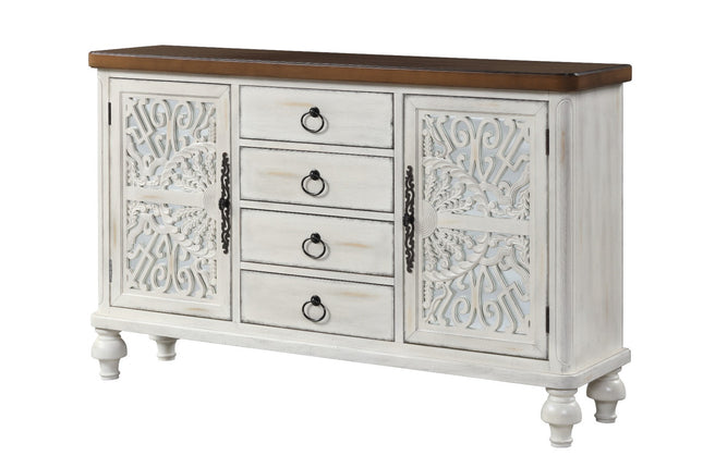 ACME 90288 Vermont Console Table, Antique White