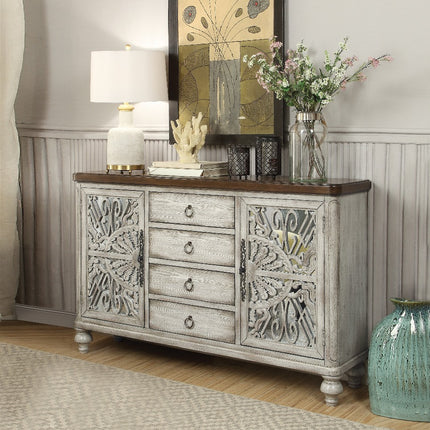 ACME 90288 Vermont Console Table, Antique White