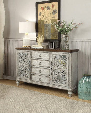 ACME 90288 Vermont Console Table, Antique White ACME Furniture