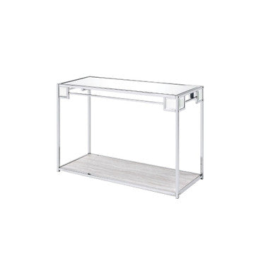 ACME 90308 Asbury Console Table, Mirrored, Chrome ACME Furniture