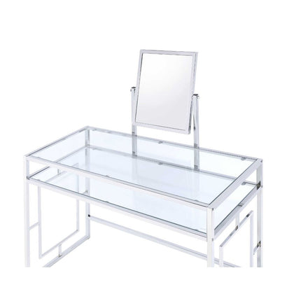 ACME 90314 Carenze II Vanity Set, White & Chrome