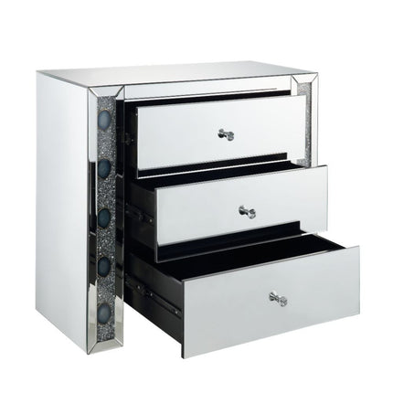ACME 90322 Sonia Console Table, Mirrored & Faux Agate