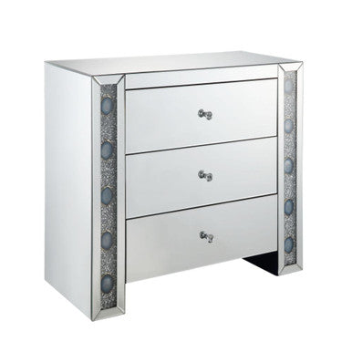 ACME 90322 Sonia Console Table, Mirrored & Faux Agate ACME Furniture
