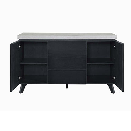 ACME 90440 Magna Console Table, Faux Concrete & Black