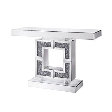 ACME 90450 Noralie Console Table, Mirrored & Faux Diamonds (1Set/2Ctn) ACME Furniture