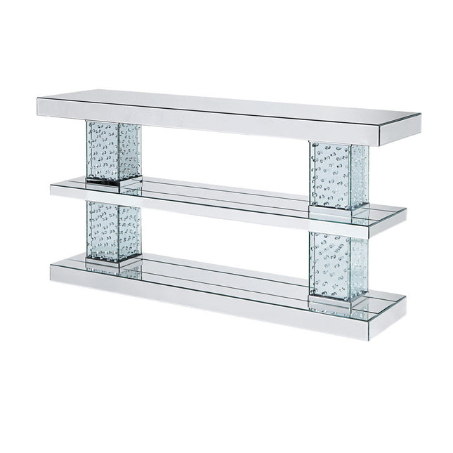 ACME 90460 Nysa Console Table, Mirrored & Faux Crystals (1Set/2Ctn)