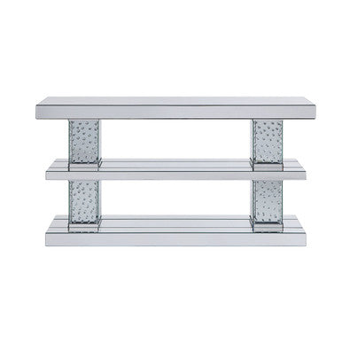 ACME 90460 Nysa Console Table, Mirrored & Faux Crystals (1Set/2Ctn) ACME Furniture