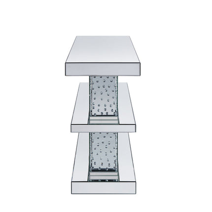 ACME 90460 Nysa Console Table, Mirrored & Faux Crystals (1Set/2Ctn)