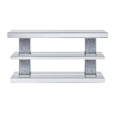 ACME 90462 Noralie Console Table, Mirrored & Faux Diamonds (1Set/2Ctn) ACME Furniture