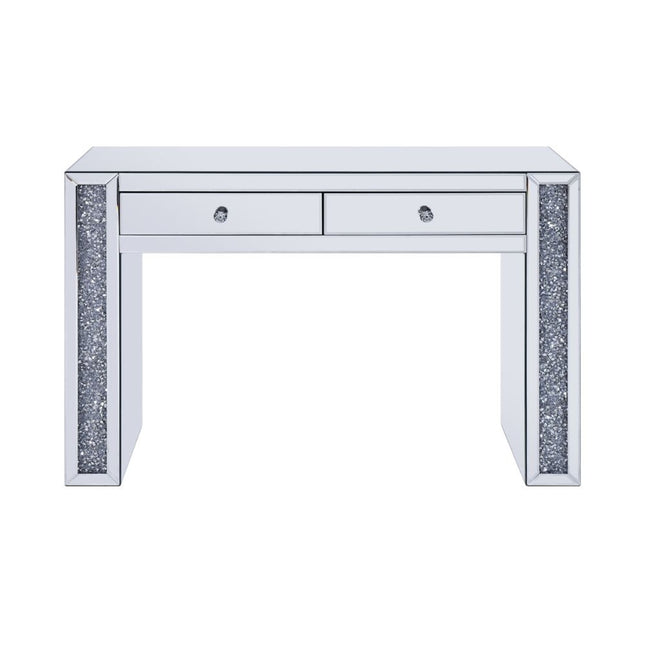 ACME 90465 Noralie Vanity Desk, Mirrored & Faux Diamonds