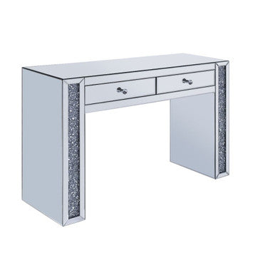 ACME 90465 Noralie Vanity Desk, Mirrored & Faux Diamonds ACME Furniture