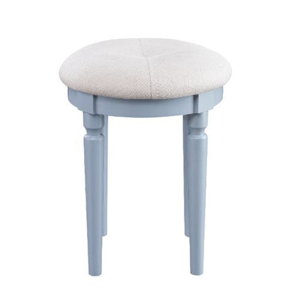 ACME 90610 Rabila Vanity Set, Cream Fabric & Gray Finish