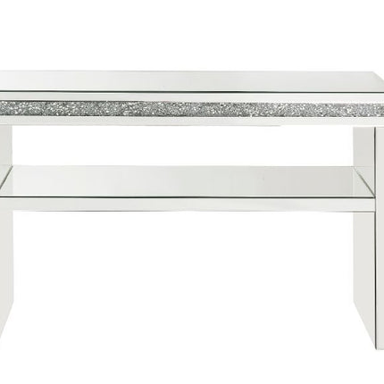 ACME 90675 Noralie Sofa Table, Mirrored & Faux Diamonds