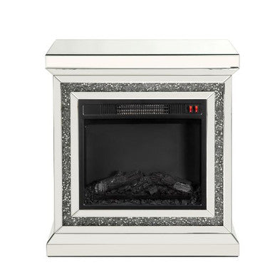 ACME 90868 Noralie Fireplace, Mirrored & Faux Diamonds ACME Furniture