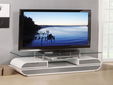 ACME 91142 Lainey TV Stand, White & Gray ACME Furniture