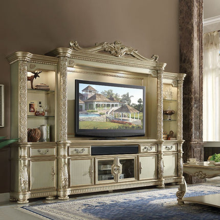 ACME 91310 Vendome II Entertainment Center, Gold Patina & Bone (1Set/3Ctn)  1