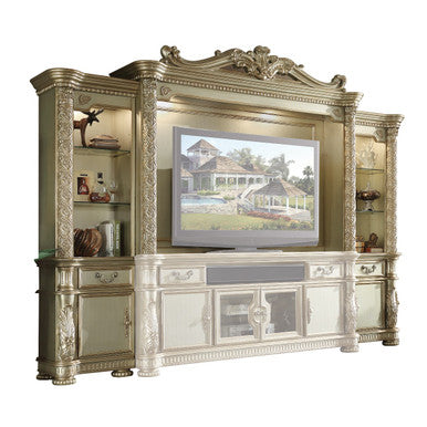 ACME 91310 Vendome II Entertainment Center, Gold Patina & Bone (1Set/3Ctn) ACME Furniture