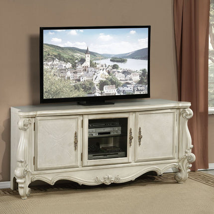 ACME 91324 Versailles TV Console, Bone White