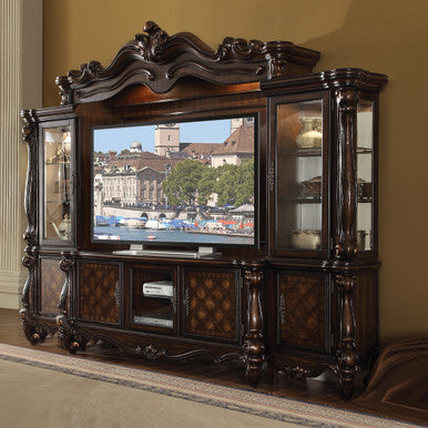 ACME 91325 Versailles Entertainment Center, Cherry Oak (1Set/4Ctn) ACME Furniture