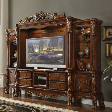 ACME 91335 Dresden Entertainment Center, Cherry Oak (1Set/3Ctn) ACME Furniture