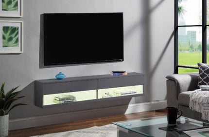 ACME 91347 Ximena Floating TV Stand, LED & Gray Finish  5