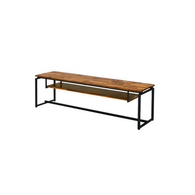 ACME 91375 Jurgen TV Stand, Oak & Black ACME Furniture