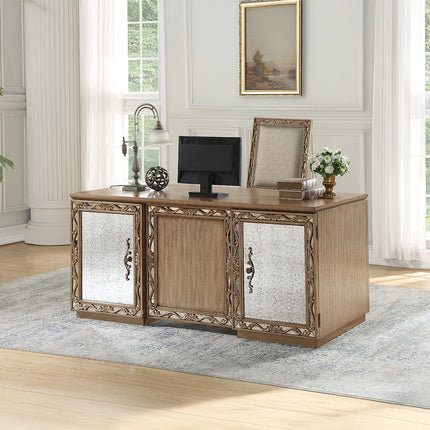 ACME 91435 Orianne Executive Desk, Antique Gold