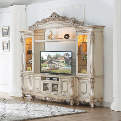 ACME 91440 Gorsedd Entertainment Center, Antique White (1Set/3Ctn) ACME Furniture