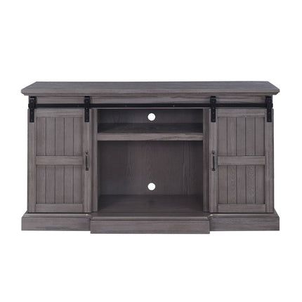 ACME 91618 Admon TV Stand with Fireplace, Gray Oak