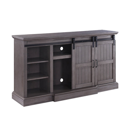 ACME 91618 Admon TV Stand with Fireplace, Gray Oak
