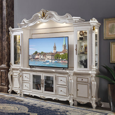 ACME 91815 Picardy Entertainment Center, Antique Pearl ACME Furniture