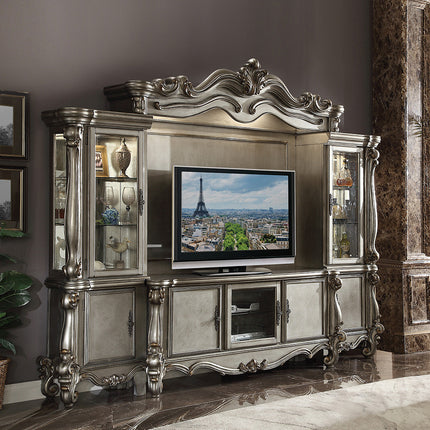 ACME 91820 Versailles Entertainment Center, Antique Platinum (1Set/4Ctn)