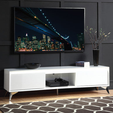 ACME 91995 Raceloma White TV Stand with Led ACME Furniture