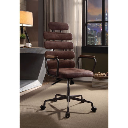 ACME 92110 Calan Executive Office Chair, Vintage Whiskey Top Grain Leather