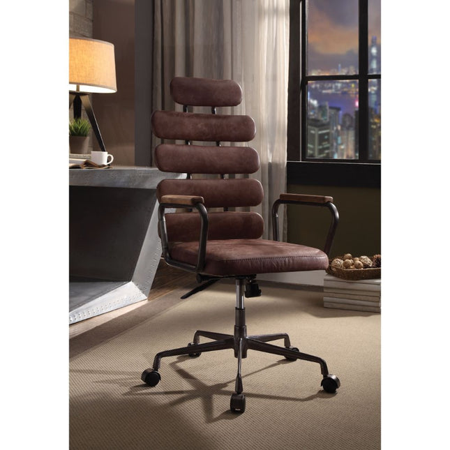 ACME 92110 Calan Executive Office Chair, Vintage Whiskey Top Grain Leather