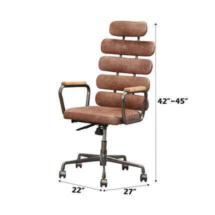 ACME 92110 Calan Executive Office Chair, Vintage Whiskey Top Grain Leather