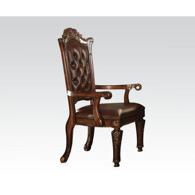 ACME 92126 Vendome Executive Chair (Arm), PU & Cherry ACME Furniture